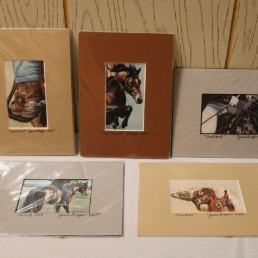 Janet Griffin-Scott Lithocolor 5 x 7 Matted Prints - New